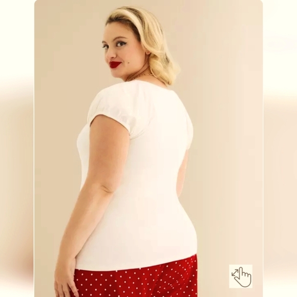 Torrid Retro Chic Whister White/ cream ivory Top 2x NWT - Picture 11 of 13